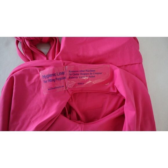 Becca x Rebecca 851627 Sz S Pink Flamingo Virtue Tie Waist 1-Pc Swimsuit $148+ - Picture 7 of 8